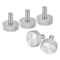 thumbnail image 1 of Unique Bargains Vis Moletées pour Pouce M5x10 mm, Lot de 5 Boulons Plats à Tête Moletée en Acier Inoxydable 304, 1 of 5