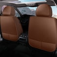 thumbnail image 4 of Maidao Car Seat Covers Leather Full Set for Mercedes-Benz for B160 2009-Present 5 Seats Airbag Compatible Waterproof Front Rear Cushion Protector Coffee, 4 of 8