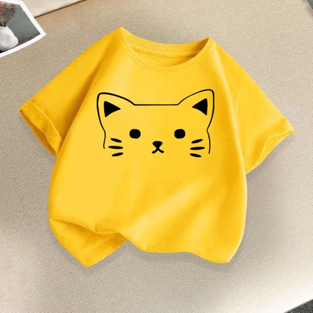 Rbaofujie T-Shirts Graphiques à Manches Courtes pour Filles et Tout-Petits