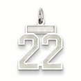 thumbnail image 1 of Breloque Pendentif Collier Numéro 22 en Argent Sterling 925 Breloques, 1 of 6