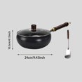 thumbnail image 2 of SIfdSeng Cookware Combination 9.5/10.2/11in Uncoated Pure Skillet with Lid Multifunctional Non Stick Wok with Lid High Frying Pan for Cooking, 2 of 3
