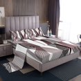 thumbnail image 1 of Erosebridal Chic Geometric Sheet Set Full, Maroon Stripes Bedding Sets Full Size, Abstract Decor 4pcs, 1 of 7