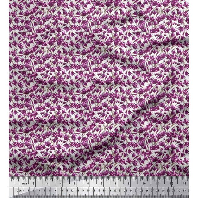 Soimoi Cotton Poplin Fabric Flower Artistic Decor Fabric Printed Yard 42 Inch Wide