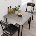 thumbnail image 2 of 3-Piece Dining Set, Dining Table Set for 2, Square Dining Room Table Set with 2 Upholstered Chairs, 3 Piece Kitchen Table Set for Home, Dinette, Breakfast Nook, Farmhouse, Small Space, 2 of 9
