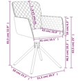 thumbnail image 4 of vidaXL Swivel Dining Chairs 2 pcs Black Velvet, 4 of 5