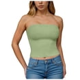 thumbnail image 2 of Weiqiqre Spring+Tops+for+Women Strapless Crop Tops Basic Backless Sleeveless Bandeau Going Out Cute 2025 Summer Clothes, 2 of 5