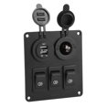thumbnail image 1 of Adaptateur de Voiture, DC LED Panneau de Commutation ABS Matériau Ignifuge Vshortcircuit Surcharge Protection Voiture Répartiteur d'Alimentation pour Marine pour Voiture, 1 of 8