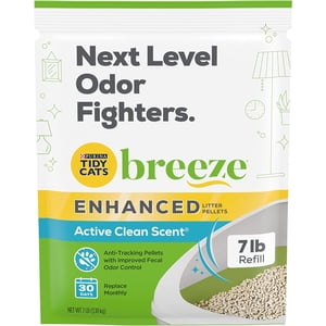 Tidy Cats Breeze Pellets de litière améliorés, parfum actif propre, 7 LB