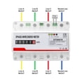 thumbnail image 3 of Energy Meter, Power  Accurate 3 Phase 4 Wires Efficient 35mm DIN Rail Mounting Durable PC  For Industry, 3 of 8