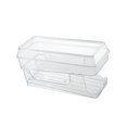 thumbnail image 2 of Abbracc 2 Tier Automatic Rolling Drink Storage Rack Can Dispenser Clear Canned Food Bins with Lid, 2 of 9