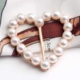thumbnail image 3 of Apmemiss Ladies Fashion Love Retro Scarf And Shirt Clip Button Pearl Corner Knot Button, 3 of 4