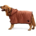 thumbnail image 2 of Dog Bathrobe Soft Super Absorbent Luxuriously 100% Microfiber Dog Drying Towel Robe with Hood/Belt for Large,Medium,Small Dogs, 2 of 8