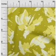 thumbnail image 1 of oneOone Georgette Viscose Lime Green Fabric Florals Sewing Material Print Fabric By The Yard 42 Inch Wide-RV6, 1 of 4