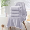 thumbnail image 4 of FHBVT Eight-Piece Velvet Towel Set Soft Absorbent Bath Towels Washcloths with Quick Drying and Double Needle Stitching Perfect for Bathroom Spa Use and Daily Comfort for Home or Hotel, 4 of 6