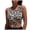 S-Brown, variant on Women's High Neck Cut Out Tie Knot Front Tankini Bikini Top Swimsuit Stylish Beachwear Summer Swimwear Comfortable Swim Tank Set