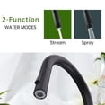 thumbnail image 3 of APPASO Matte Black Kitchen Faucet with Pull Down Sprayer, Stainless Steel Single Handle High Arc Sink Faucet, 2 Spray Modes, 3 of 16