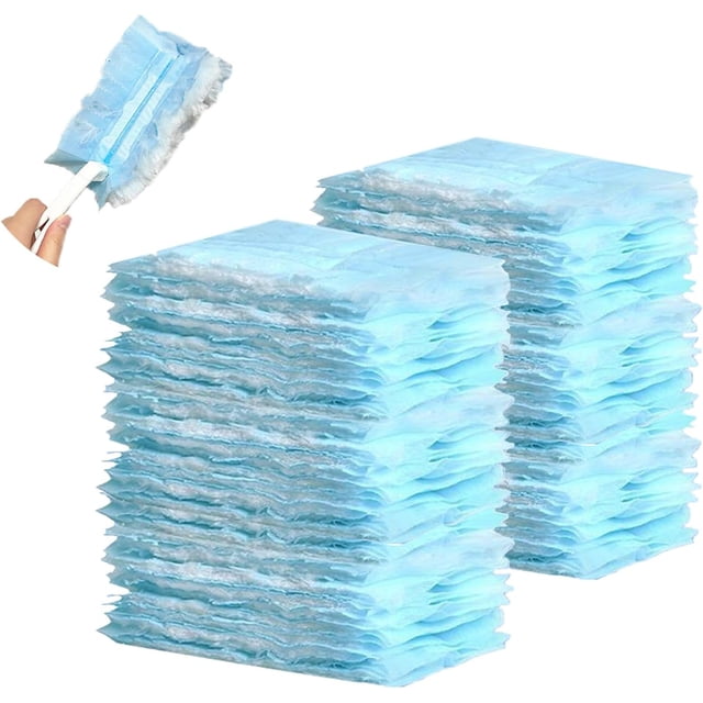 PEACHICHA Disposable Dusters, Heavy Duty, Blue, Multi Surface, Unscented, Compatible with Swiffer, 20 Count