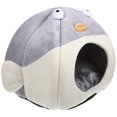 thumbnail image 1 of FONDOTIN Puffer Shape Cat Cave Bed Semi Enclosed Cozy Nest For Cats Pets For Indoor Use For Resting Playing, 1 of 5