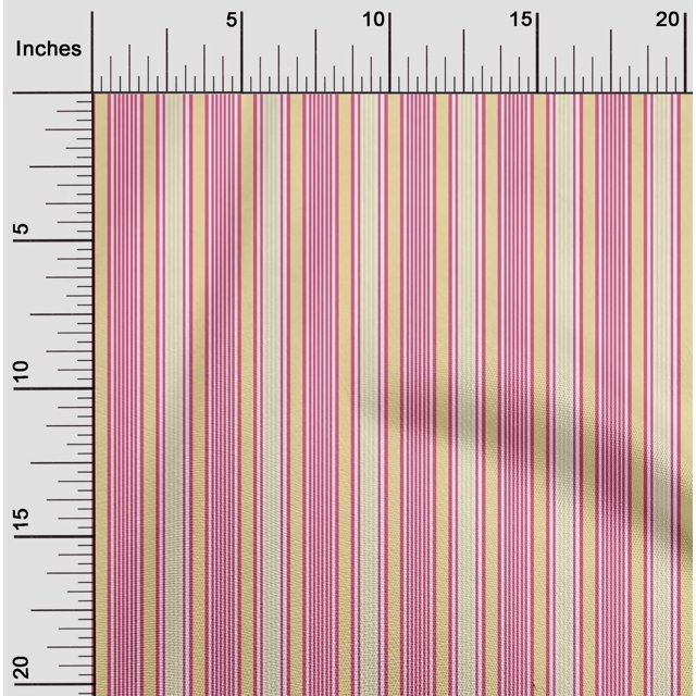 oneOone Cotton Cambric Fabric Multicolor Stripe Printed Craft Fabric BTY 56 Inch Wide