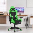 thumbnail image 4 of Costway Chaise de Jeu de Massage Inclinable de Course pour Bureau, Chaise d'Ordinateur avec Repose-Pieds, Vert, 4 of 10