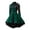 E-Green, variant on Kcodviy Women's Dress Retro Style Cute Gothic Clothes for Teen Solid Color Trumpet Sleeve Gothic Clothes for Women Long Princess Dress