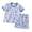 Sky Blue, variant on TopLLC Short Sleeve Round-Neck Blouses & Shirts Sets Summer Children's Short Sleeve Set Cotton Two-Piece Children T-Shirt Girl Set