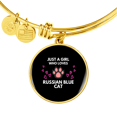thumbnail image 2 of Bracelet de Chat Bleu Russe en Acier Inoxydable Ou en or 18 Carats, 2 of 7