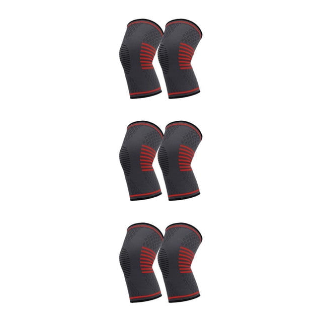 relayinert 2x Lightweight Knee Brace Support For Running Protection And Breathable Durable Knee Pad Comfortable red L 3Set
