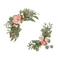 thumbnail image 3 of 2Pcs Wedding Arch Flowers Realistic Floral Arrangements Swag Handmade Decorative Pink, 3 of 9