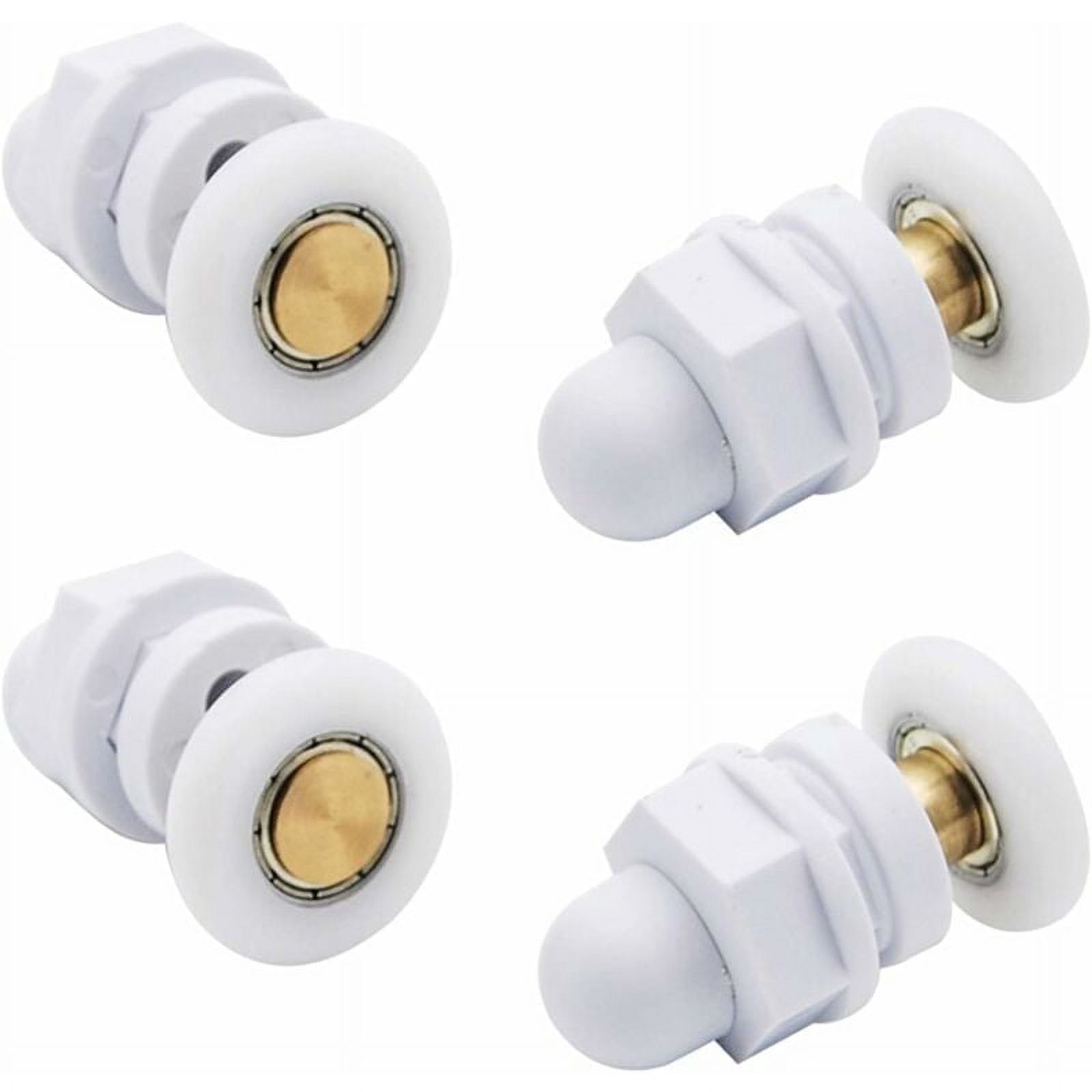 Jinsinto Shower Casters 23mm Shower Door Wheel Sliding Casters Shower Door Rollers Brass Shower Enclosure Roller Door Wheel Door Pulleys Accessory Hardware Tool 4PCS