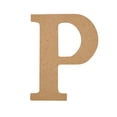 thumbnail image 1 of Plaid Unfinished Wood 5" Letter, P, 1 of 7