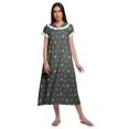 thumbnail image 1 of Moomaya Robe de Nuit à Manches Courtes Imprimée pour Femmes en Coton, 1 of 5