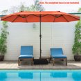 thumbnail image 1 of Patiojoy Parasol de Patio Double Face de 15 Pi, Parasol de Marché Extra-Grand pour l'Extérieur, Orange, 1 of 7
