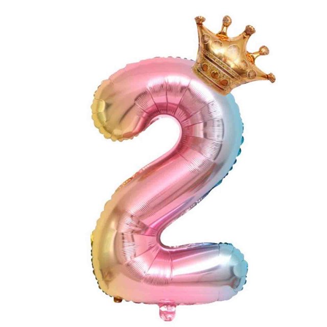 Agiferg Crown Number Foil Balloons Number Ballon Happy Birthday Party Decoration 32 Inch