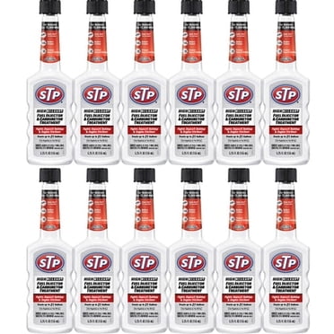 High Mileage Fuel Injector Cleaner And Carburetor Cleaner Treatment, Bottled Lubricant For Upper Cylinder, 5.25 Oz, 12 Count, Stp