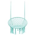 thumbnail image 1 of Gymax Hammock Chair Hanging Cotton Rope Macrame Swing Chair Indoor Outdoor Turquoise, 1 of 8
