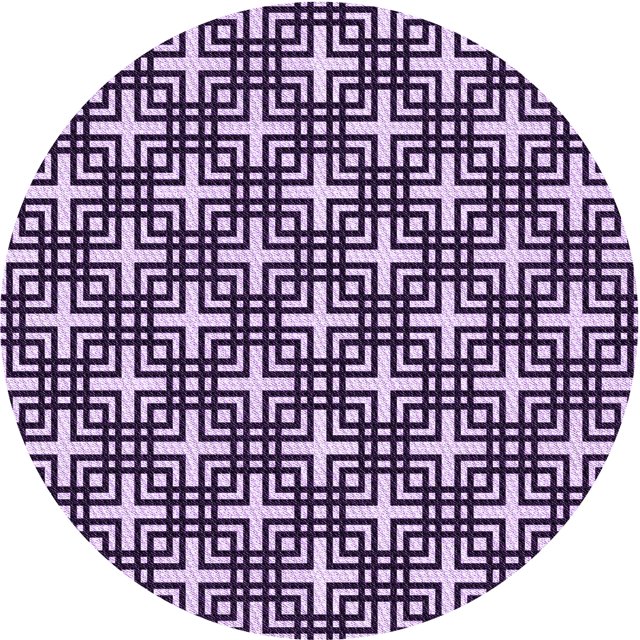 Ahgly Company Tapis Rond Lavable en Machine Intérieur Transitionnel Violet Foncé, 5 Pieds Rond