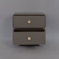thumbnail image 2 of CBD020 - Cream Air Bedside Cabinet Nightstand with Two Storage, 2 of 4