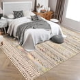 thumbnail image 3 of Twister.CK Washable 8' x 10' Vintage Striped Area Rug, Soft Living Room Rug Stain Resistant Indoor Carpet Non Slip Low Pile Floor Cover for Bedroom Dining Room, Colorful Brown, 3 of 9