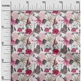 thumbnail image 2 of oneOone Rayon Light Brown Fabric Tropical Abstract Floral Sewing Craft Projects Fabric Prints By Yard 56 Inch Wide, 2 of 4