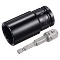 thumbnail image 1 of Unique Bargains Socket Accessory Set, 30mm Deep Socket 1/4' Hex Shank Impact Adapter with 1/2' Drive, 1 of 5