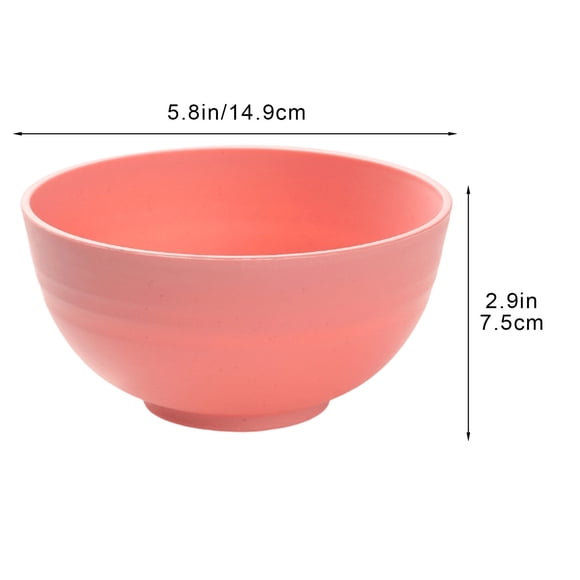 Grand Bol en Plastique Bol à Céréales en Plastique Allant au Micro-Ondes et au Lave-Vaisselle 14,9 X 7,5 cm, Bols à Céréales en Plastique Faits de Fibres de Paille Naturelles pour Soupe Gruau Pâtes et Voyage