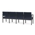 thumbnail image 5 of Lenox Steel Reception Waiting 4-Seat Chair / Charcoal Steel / Blue / Blue, 5 of 5
