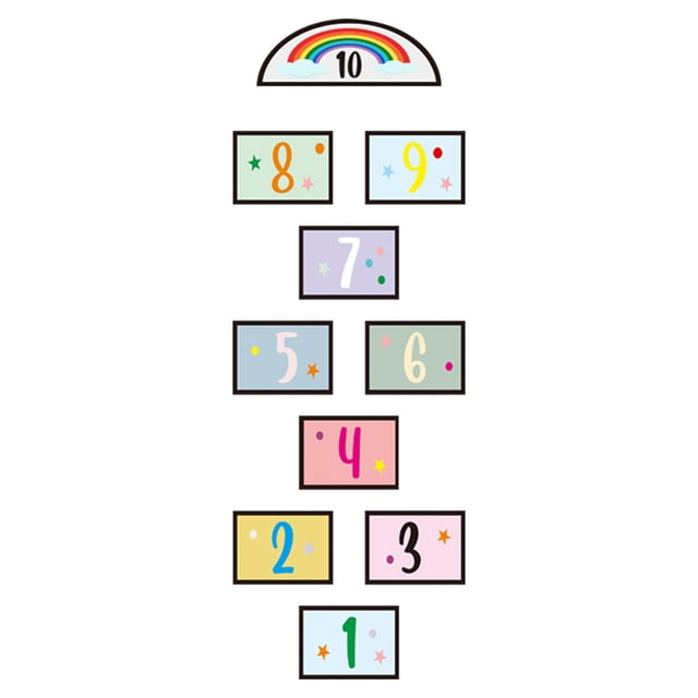 CEHVOM Digital Jumping Lattice Children's Game Preschool Education Creative Stickers