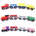 thumbnail image 4 of Lubelski 4Pcs Magnetic Wooden Miniature Train Carriage Model Developmental Kids Toy Gift, 4 of 7