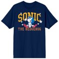 thumbnail image 1 of Sonic The Hedgehog Sonic New School Classics T-Shirt à Col Rond à Manches Courtes Bleu Marine pour Homme - Grand, 1 of 4