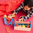 thumbnail image 3 of Melissa & Doug Take-Along Tool Kit Wooden Construction Toy (24 pcs), 3 of 6