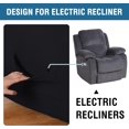 thumbnail image 4 of Super Stretch Recliner Couch Covers Chair Cover Form Fitted Non Slip Reclining Slipcovers for Standard Large Recliner, Soft Thick, 4 of 7