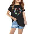 thumbnail image 1 of T-Shirts pour Filles, Enfants Garçons Filles T-shirt en Coton Mode Mignon Col Rond Imprimé Tee Manches Courtes Haut, 1 of 5