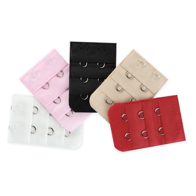 INSPIRE CHIC Women's 3 Rows 2 Hooks Underwear Bra Extender Brassiere Extension Hooks Strap Adapter Multi-Color-1 5